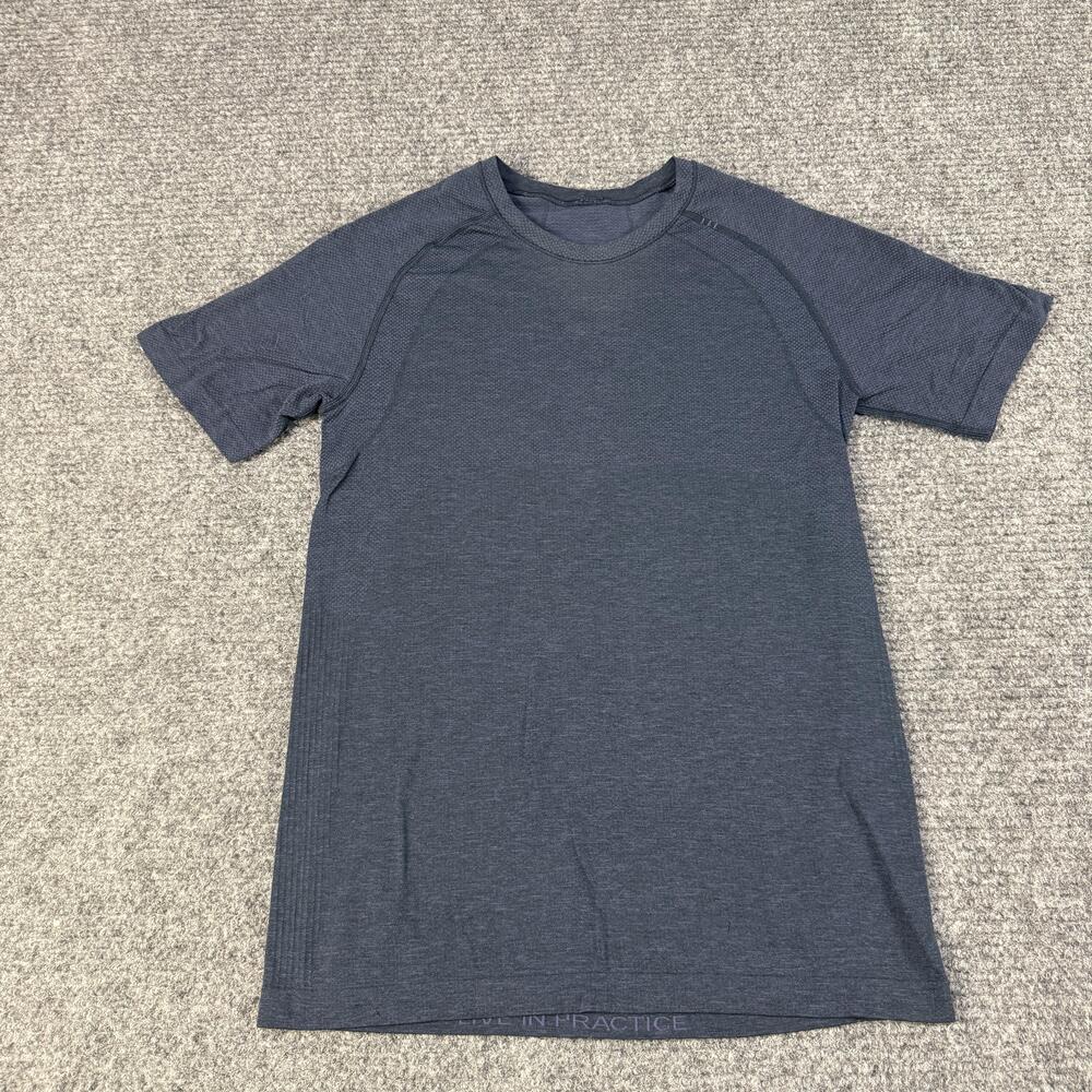 Lululemon Shirt Mens XS Blue Short Sleeve Athletic Live In Practice Running